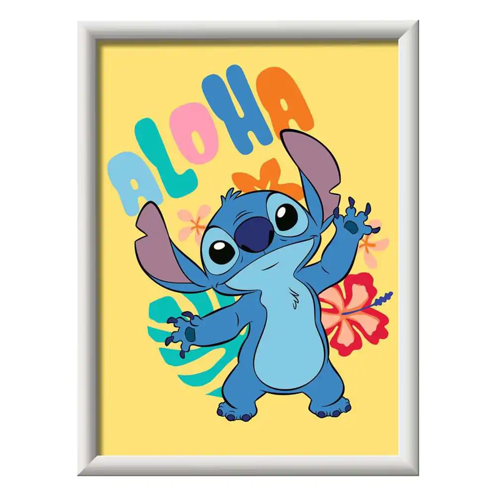 Disney Malen nach Zahlen Malset Aloha Stitch 18 x 24 cm *Deutsche Version* termékfotó