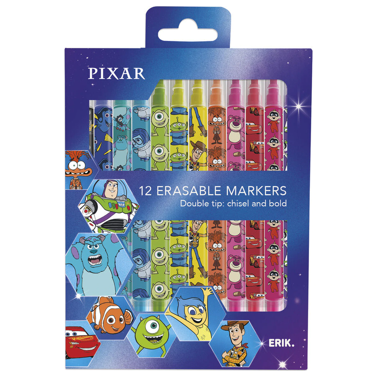 Disney Pixar Set von 12 erasable Stiften Produktfoto