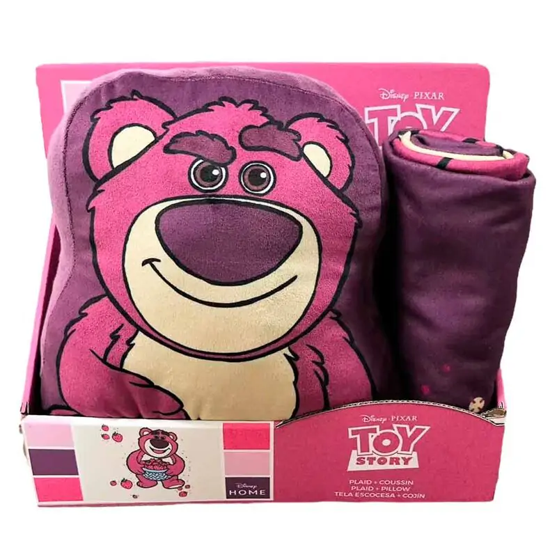 Disney Pixar Toy Story Lotso Fleecedecke + Kissen Set Produktfoto
