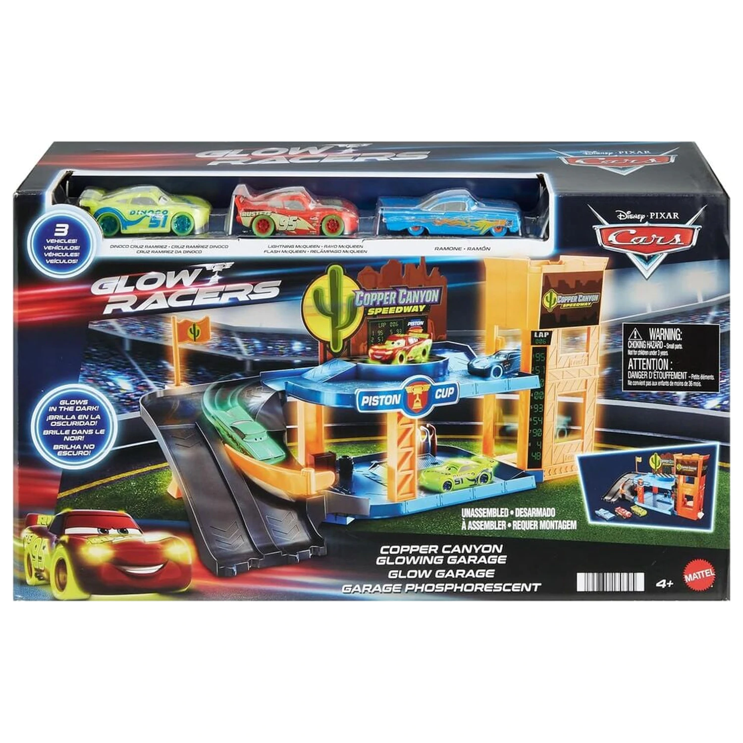 Disney Pixar Cars Copper Canyon Glow Werkstatt Playset Produktfoto