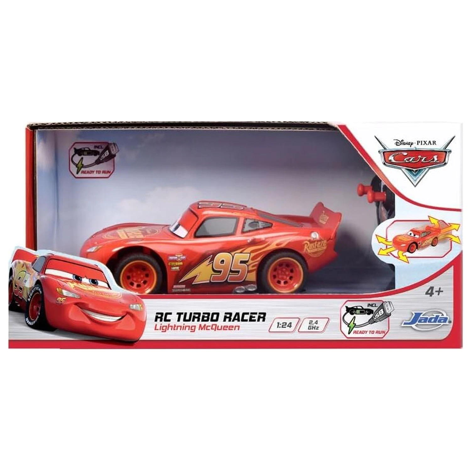 Disney Pixar Cars Rayo McQueen ferngesteuertes Auto 1:24 Produktfoto