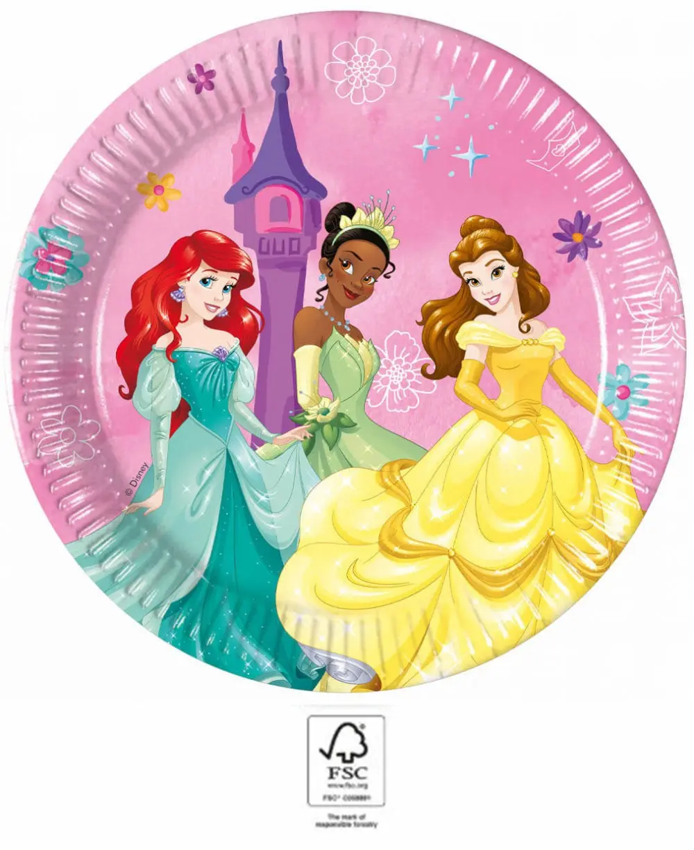 Disney Princess Live your Story, Disney Princess Pappteller 8 Stück 20 cm FSC Produktfoto