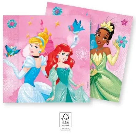 Disney Princess Live your Story, Disney Princess Servietten 20 Stück 33x33 cm FSC Produktfoto