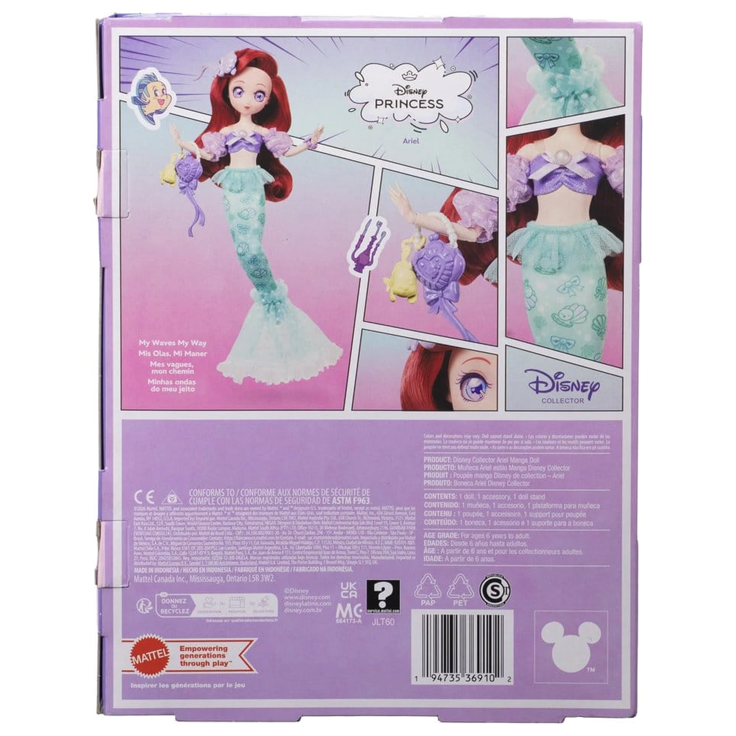 Disney Princess Puppe Manga Ariel 22 cm Produktfoto