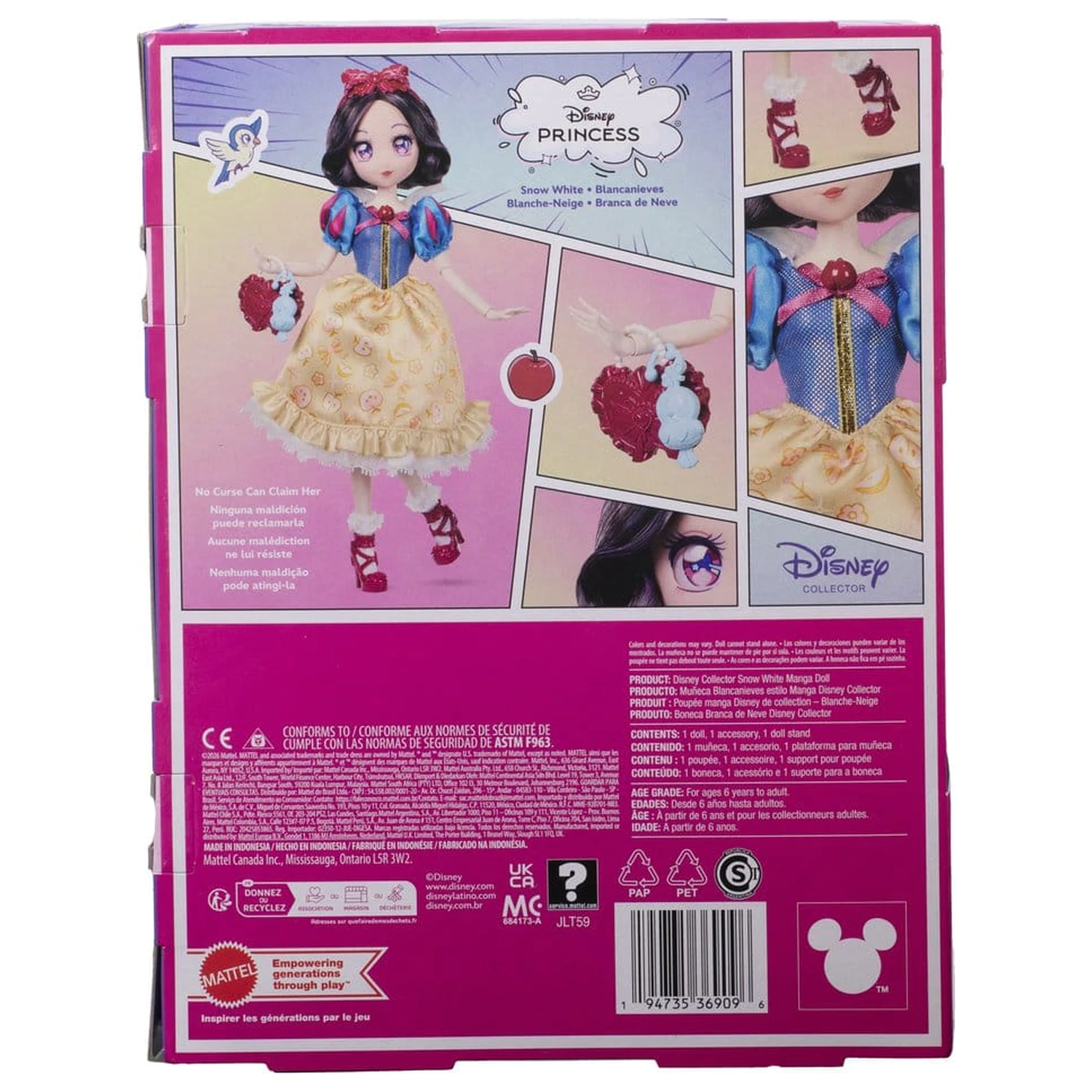 Disney Princess Puppe Manga Snow White 22 cm Produktfoto
