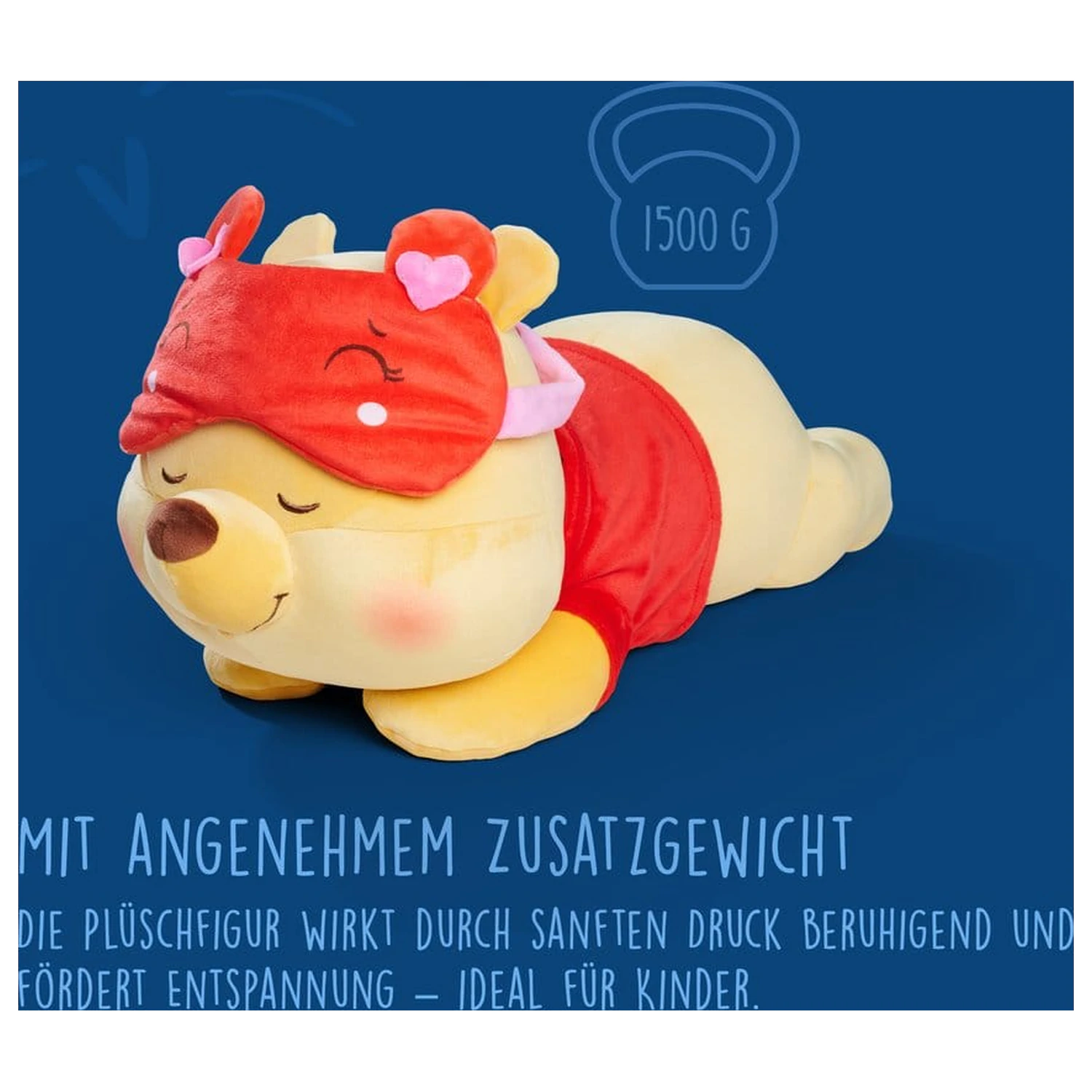 Disney Snuglets Wellbeing Schwerer Plüsch Figur Winnie the Pooh 40 cm Produktfoto