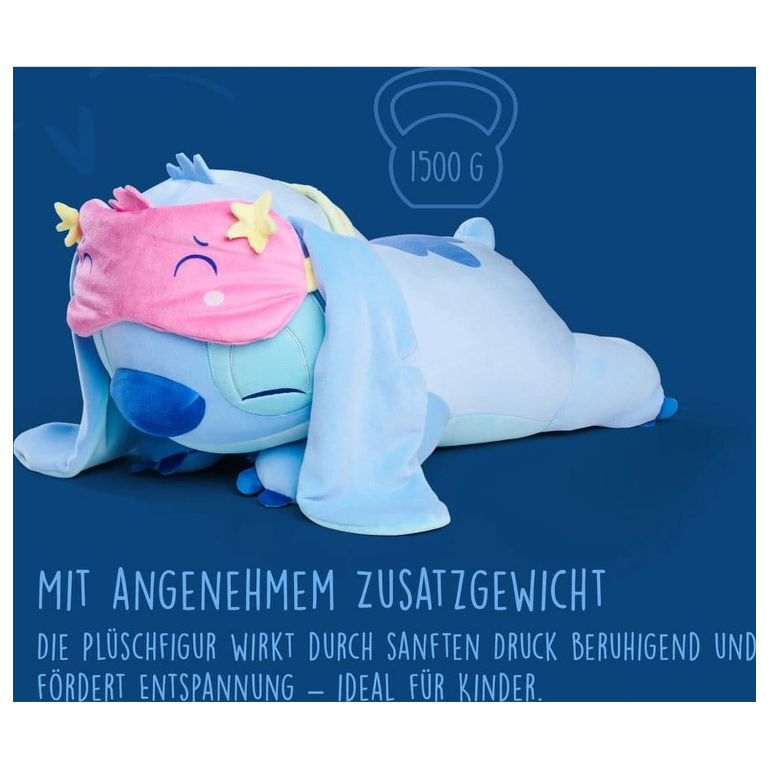 Disney Snuglets Wellbeing Schwerer Plüschfigur Stitch 40 cm Produktfoto