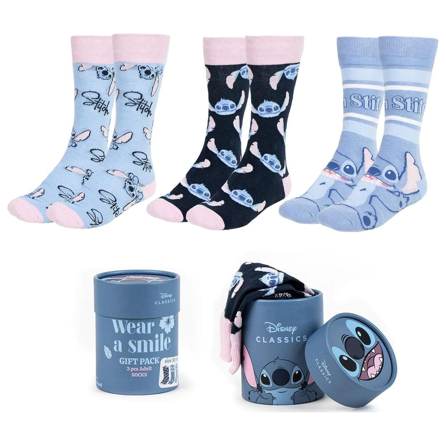 Disney Stitch 3er Pack erwachsen Socken Produktfoto