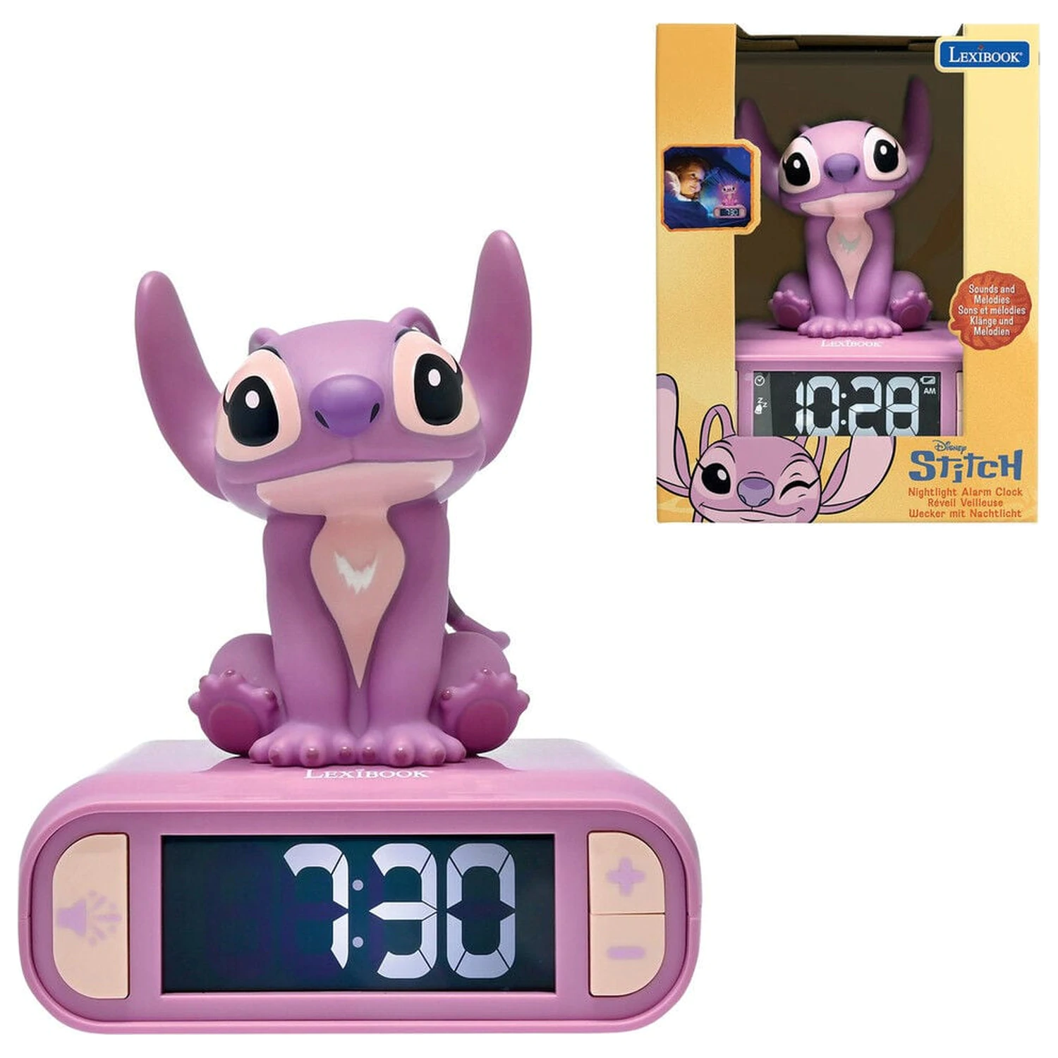 Disney Stitch 3D-Nachtlicht digitale Weckuhr Produktfoto