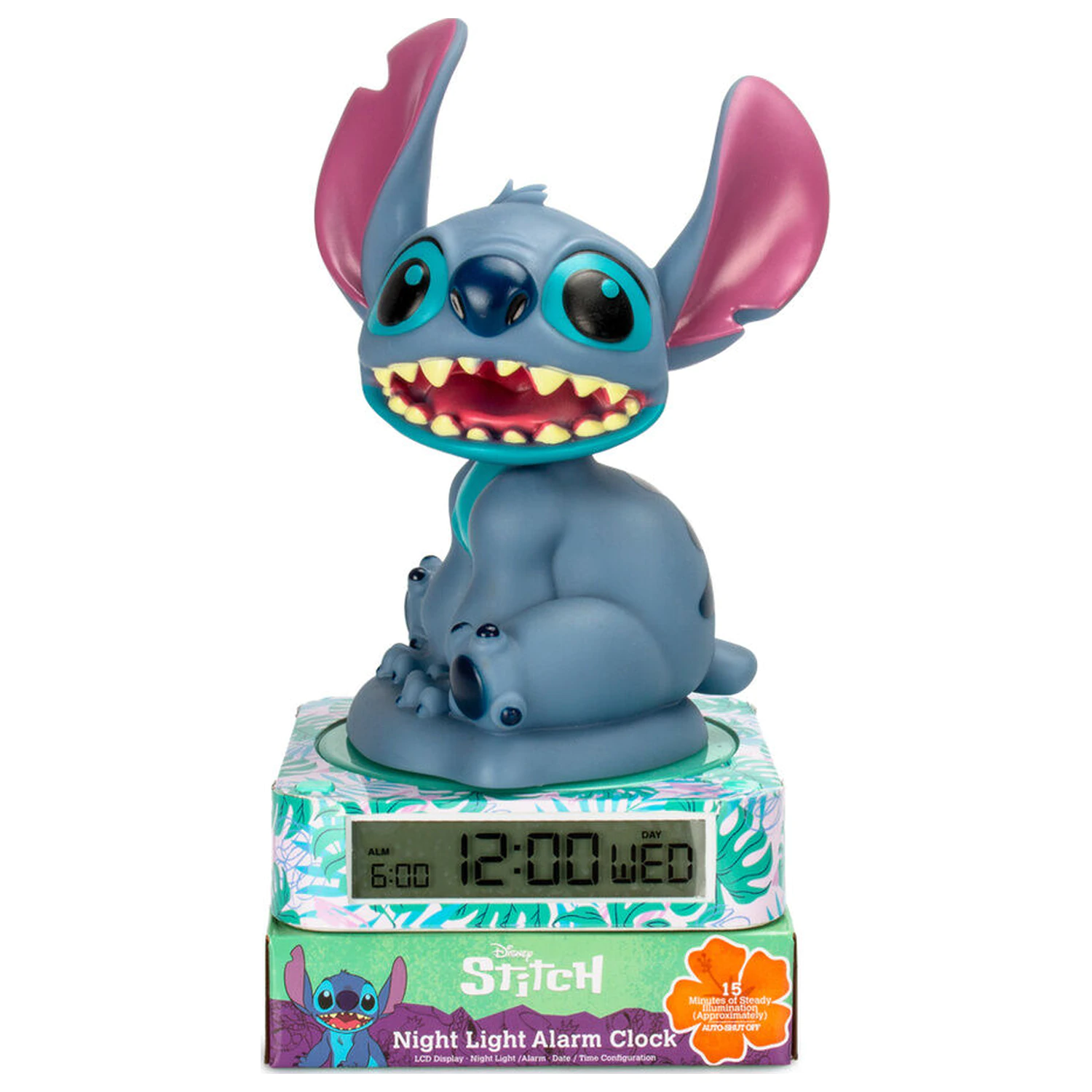 Disney Stitch 3D Lampe mit Alarm Produktfoto