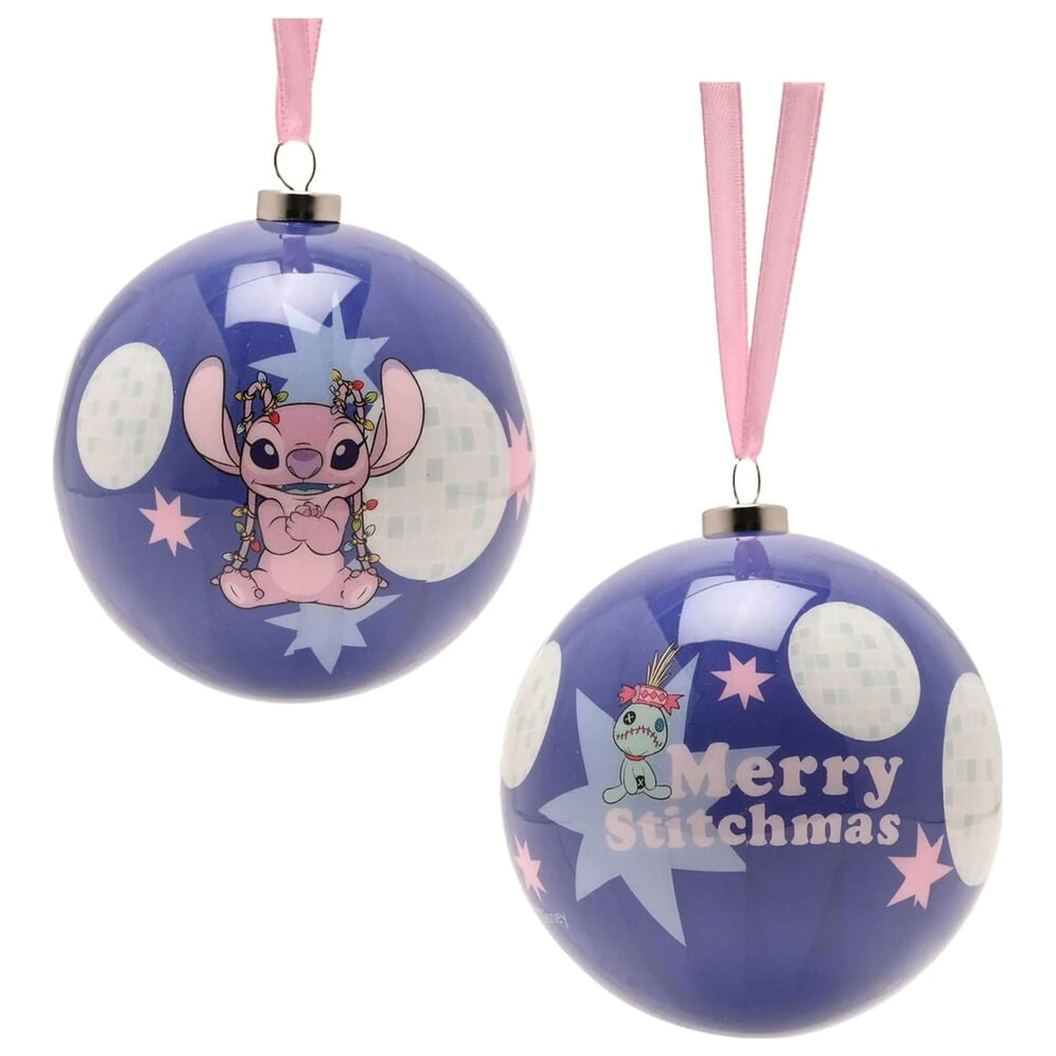 Disney Stitch Set mit 4 Weihnachtskugeln Produktfoto