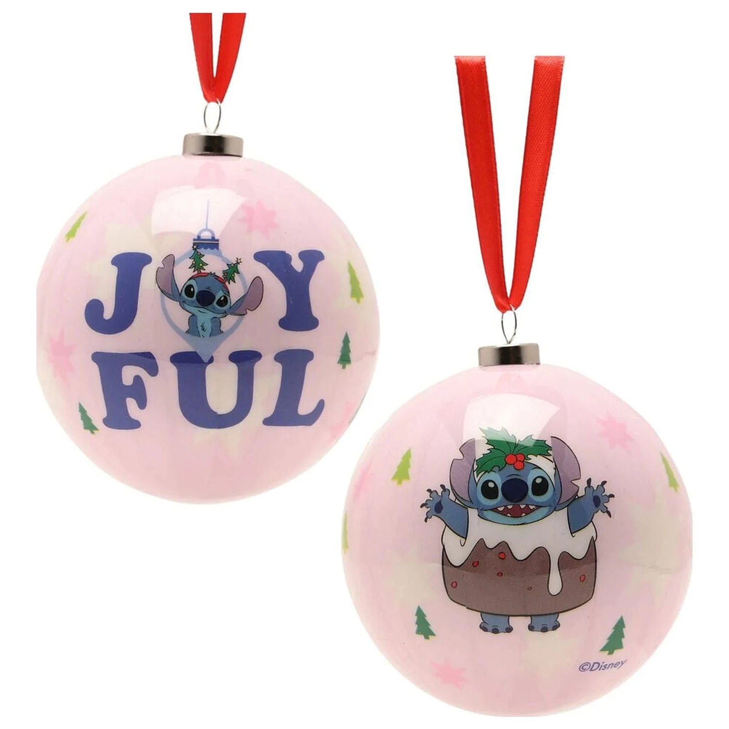 Disney Stitch Set mit 4 Weihnachtskugeln Produktfoto