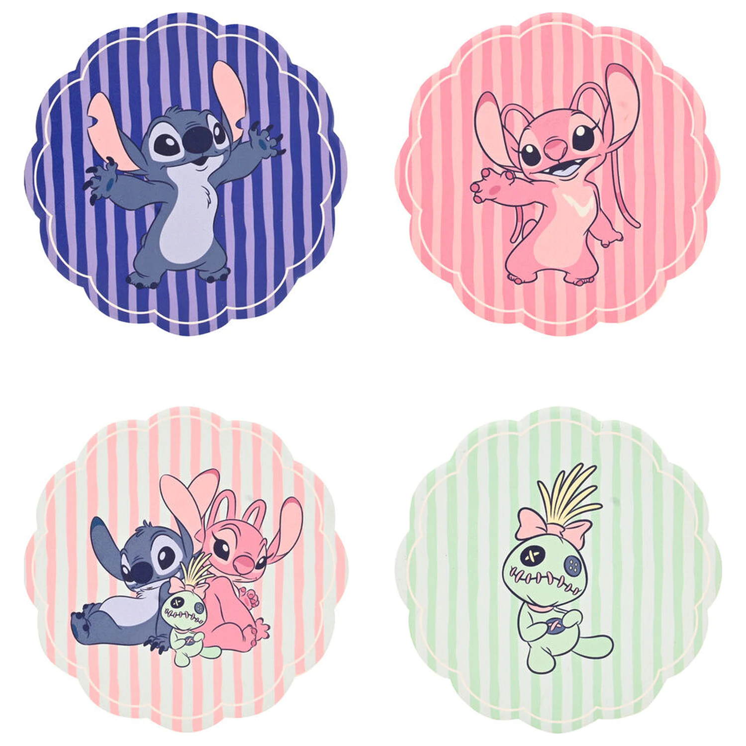 Disney Stitch 4er-Set Keramikuntersetzer Produktfoto