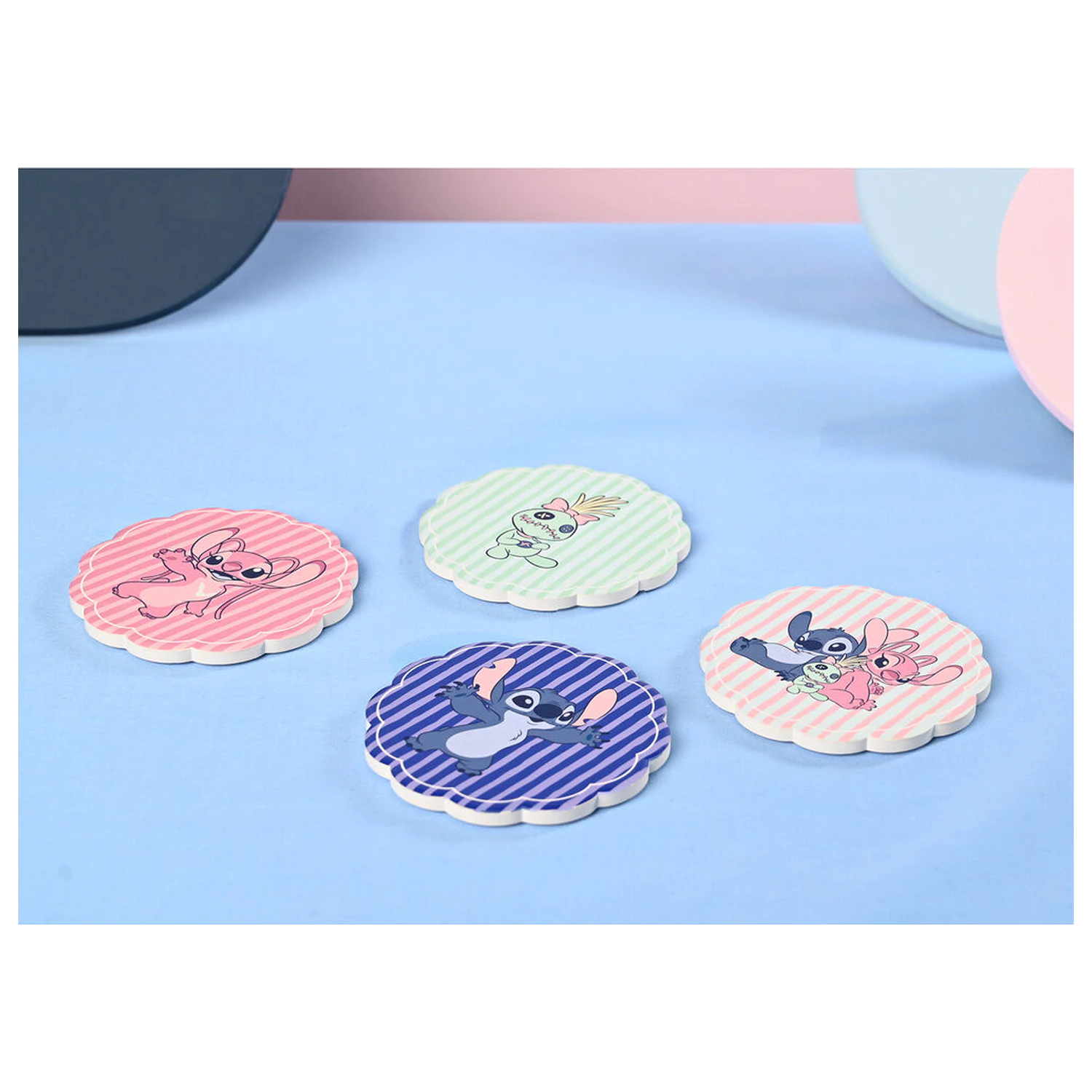 Disney Stitch 4er-Set Keramikuntersetzer Produktfoto