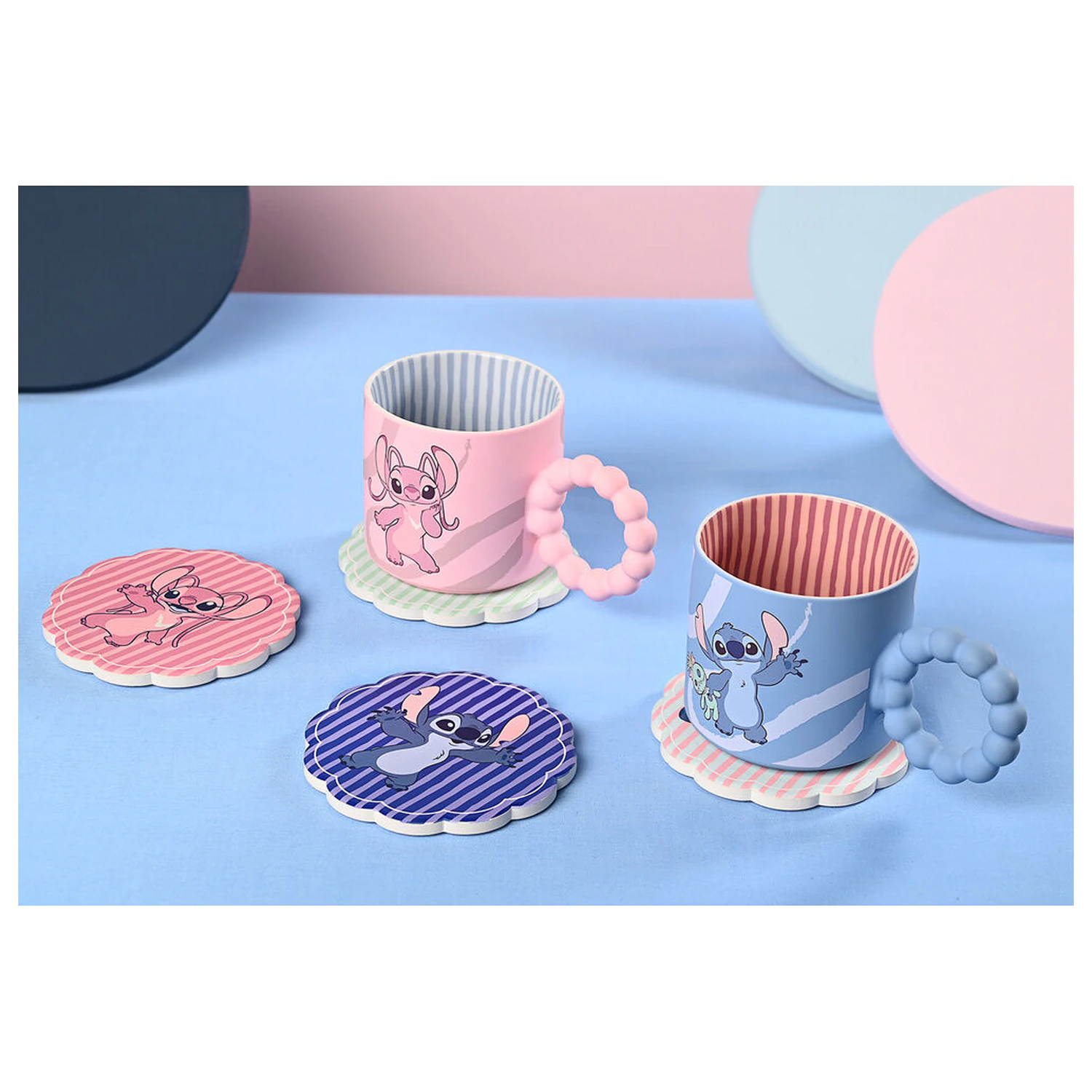 Disney Stitch 4er-Set Keramikuntersetzer Produktfoto