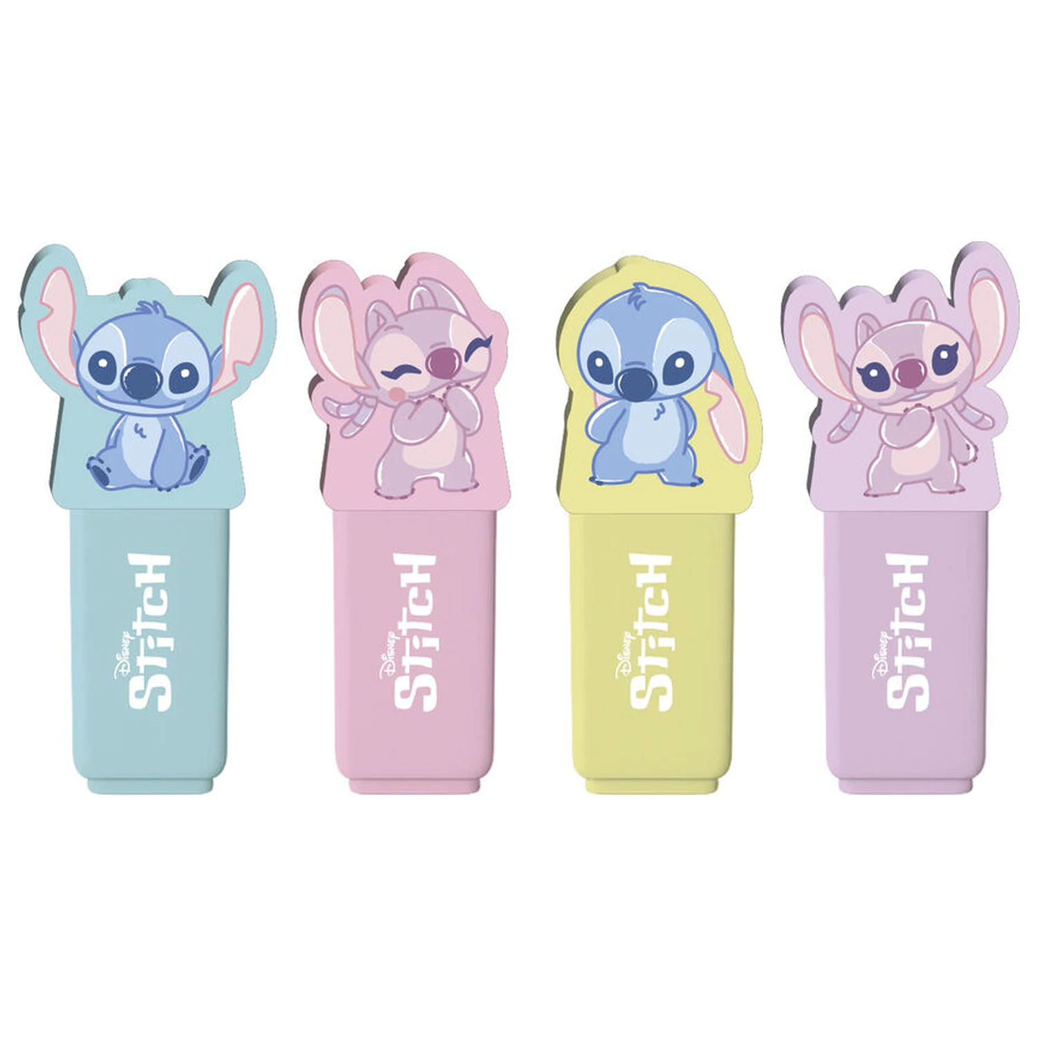 Disney Stitch Set aus 4 Textmarkern mit Topper Produktfoto