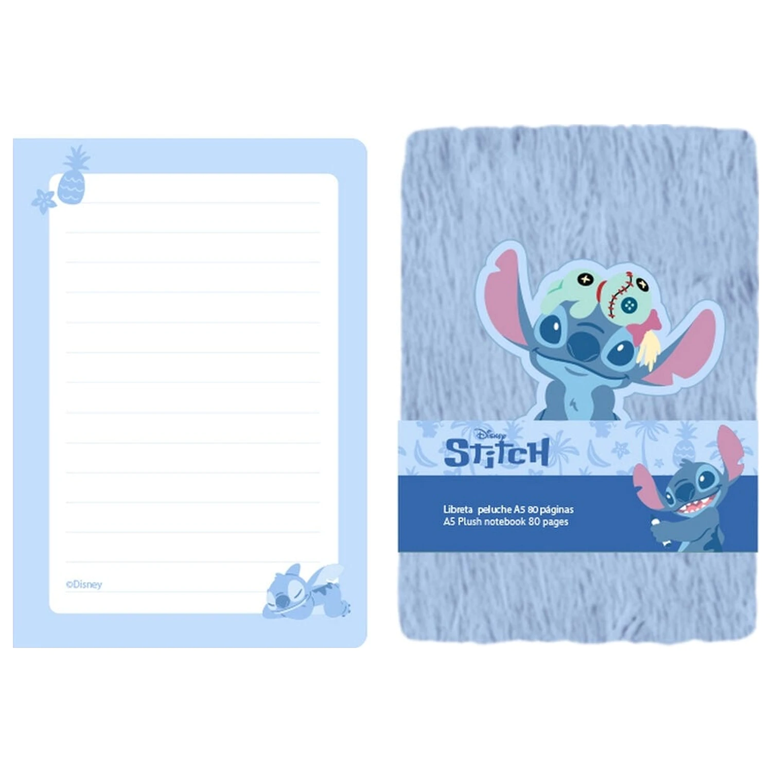 Disney Stitch A5 Plüsch Notizbuch Produktfoto