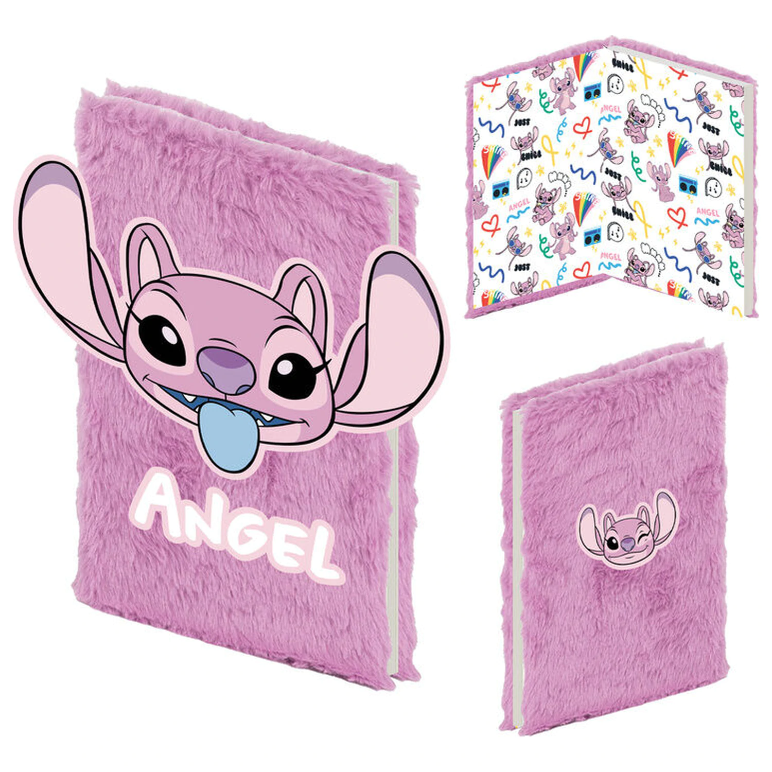Disney Stitch Angel A5 Plüsch Notizbuch Produktfoto