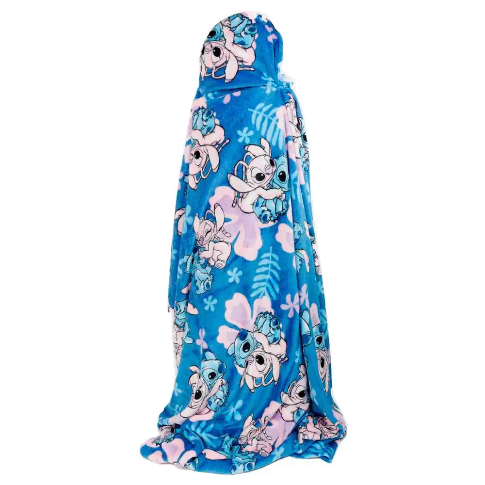 Disney Stitch & Angel Korallfarbene Kapuzendecke 120x150cm Produktfoto