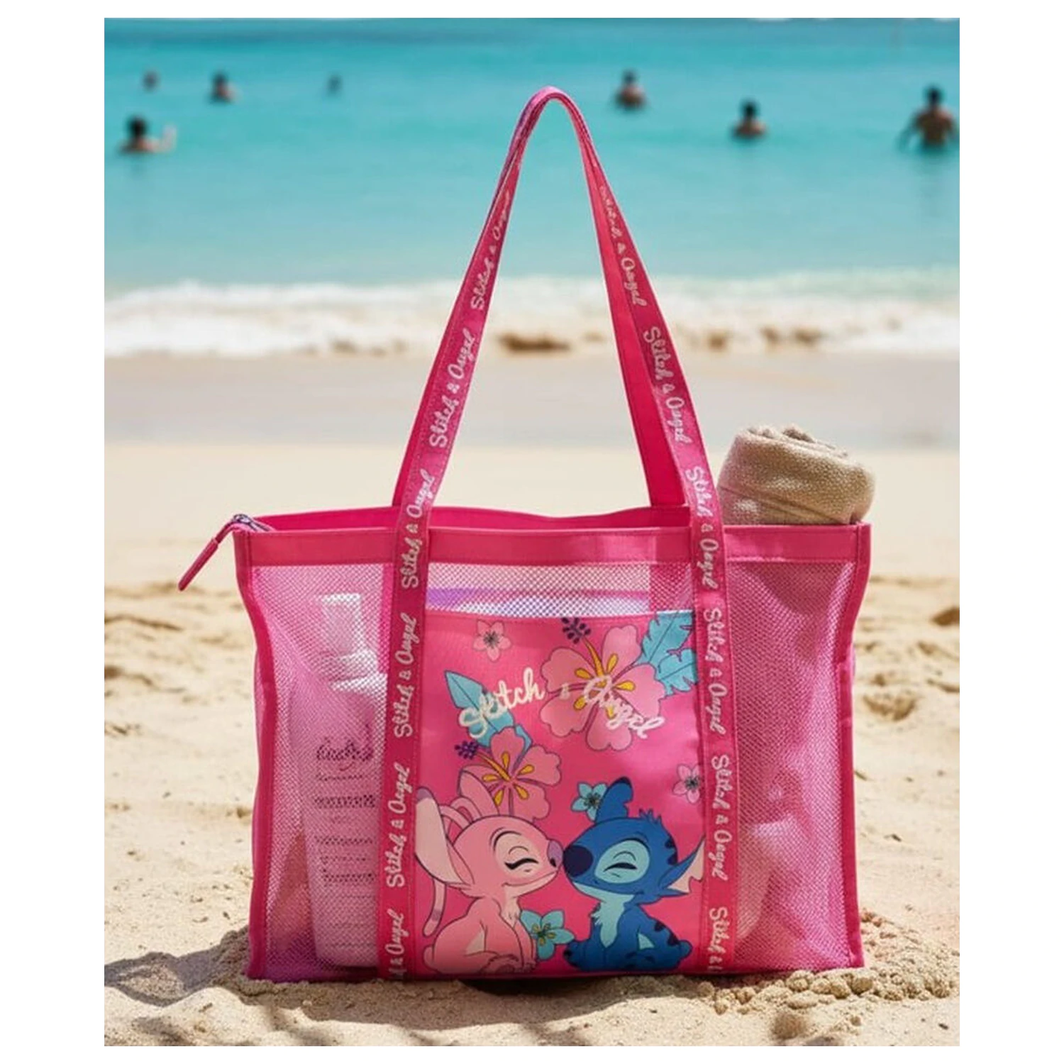 Disney Stitch & Angel Mesh-Strandtasche Produktfoto