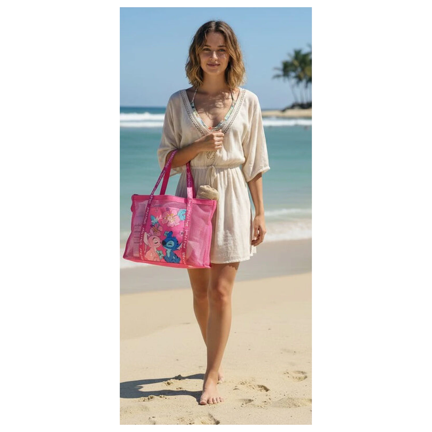 Disney Stitch & Angel Mesh-Strandtasche Produktfoto
