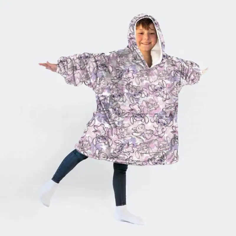 Disney Stitch Angel Oversize-Sweatshirt-Mantel Kinder Koralle Produktfoto