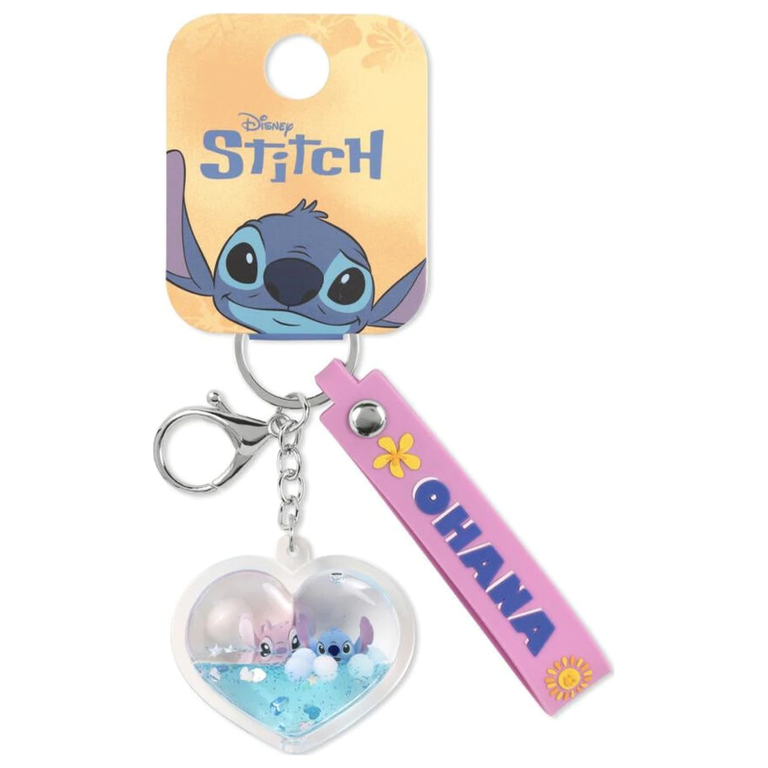 Disney Stitch & Angel Ohana Heart Schlüsselanhänger Produktfoto