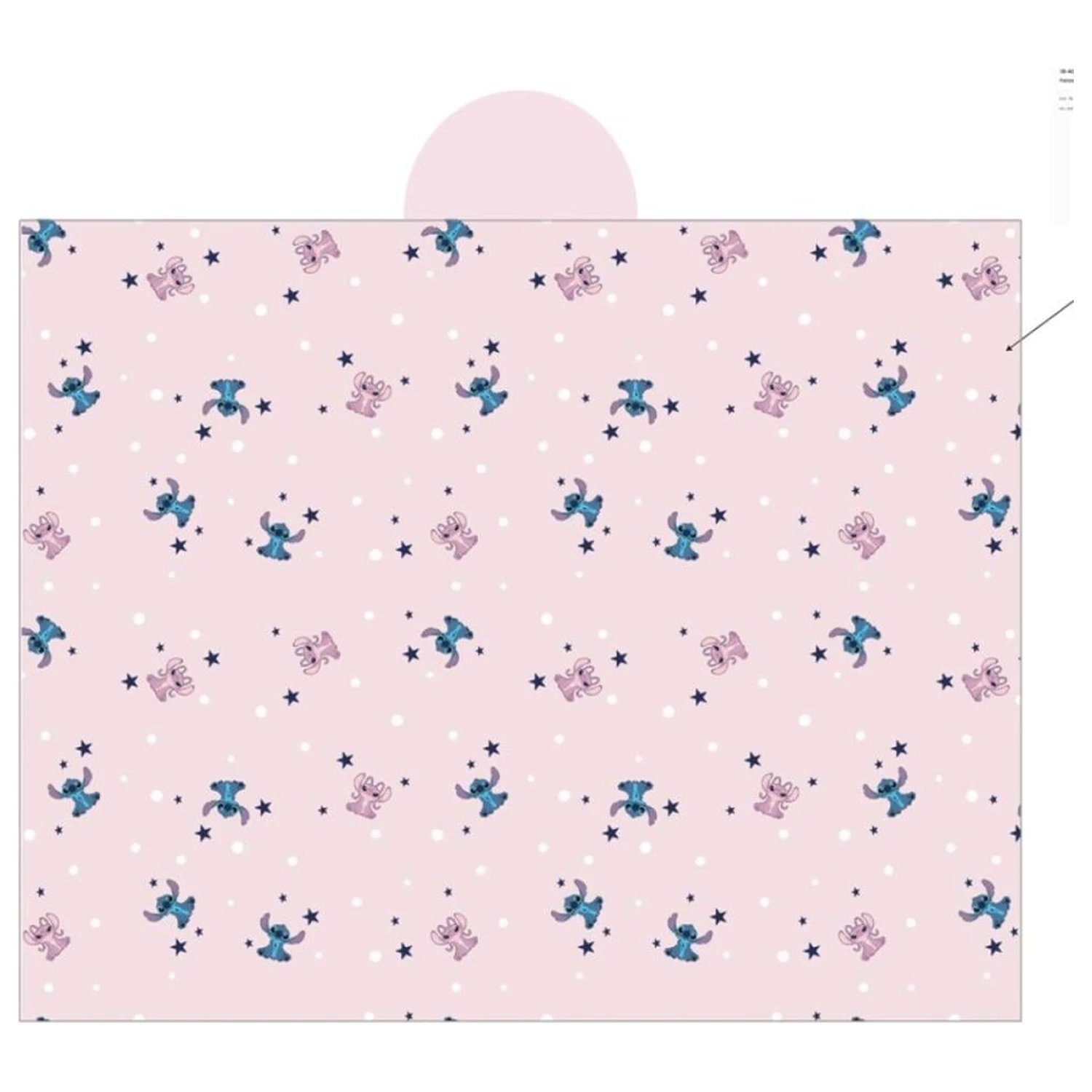 Disney Stitch & Angel „Pink“ Kapuzendecke 120x150cm Produktfoto