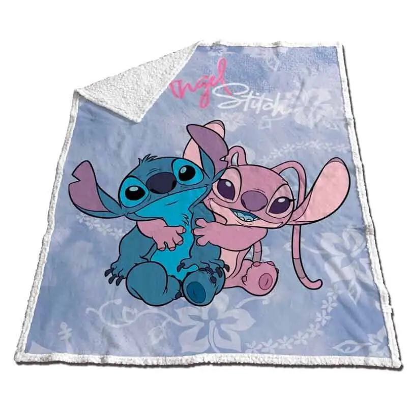 Disney Stitch & Angel Coral Sherpa Decke 130x170cm Produktfoto
