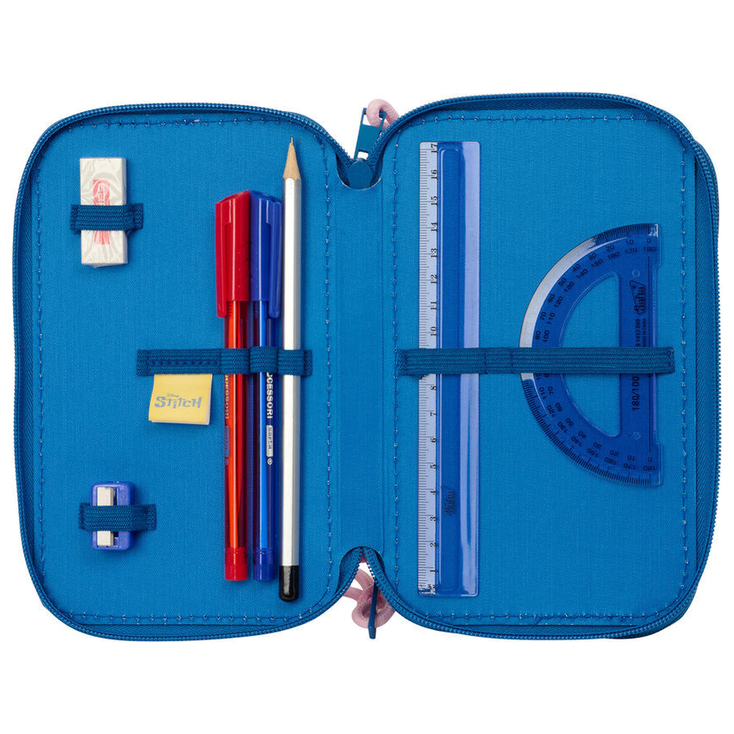 Disney Stitch & Angel dreifach Federmäppchen 37teilig Produktfoto