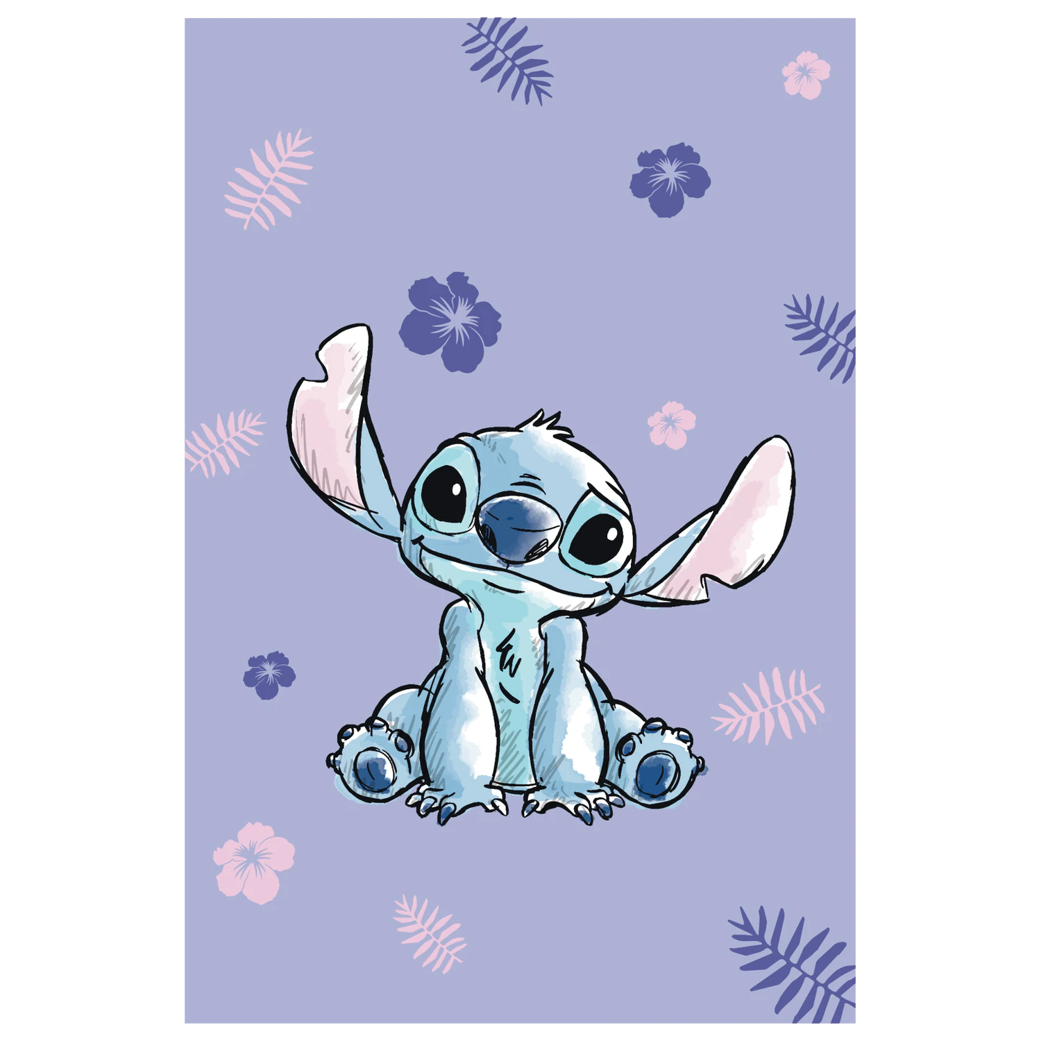 Disney Stitch Blooming Microfiber Decke 100x150cm Produktfoto