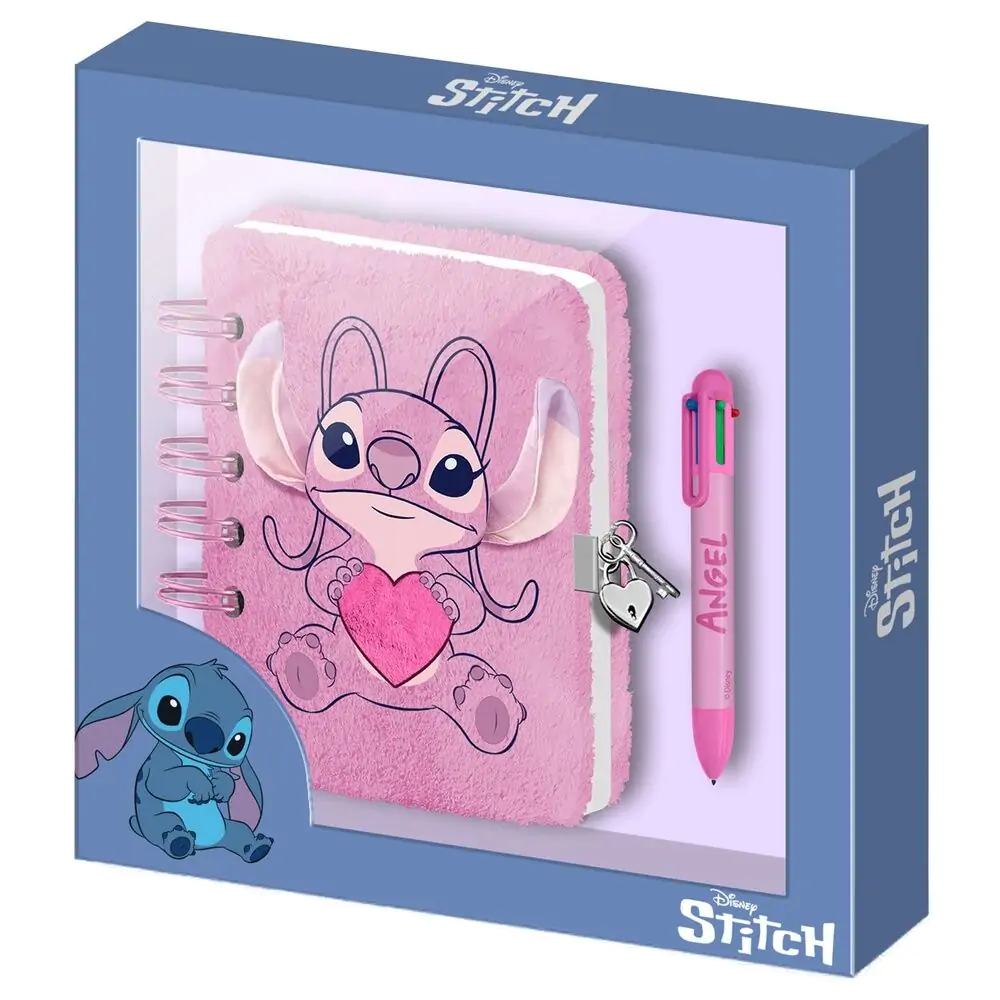 Disney Stitch Disney Angel Heart Plüsch Tagebuch und Stift Produktfoto