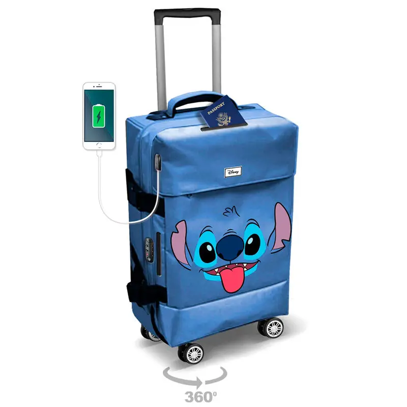 Disney Stitch Face Trolley Koffer 55cm termékfotó