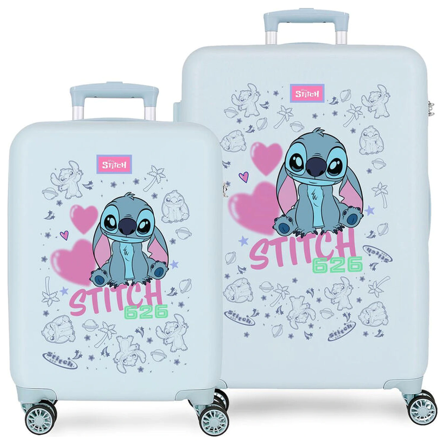 Disney Stitch Hearts ABS 2-teiliger Trolley-Koffer-Set 55/65cm Produktfoto