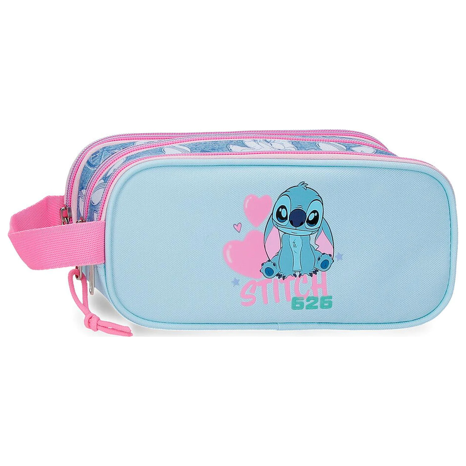 Disney Stitch Hearts dreifaches Kosmetiktasche Produktfoto