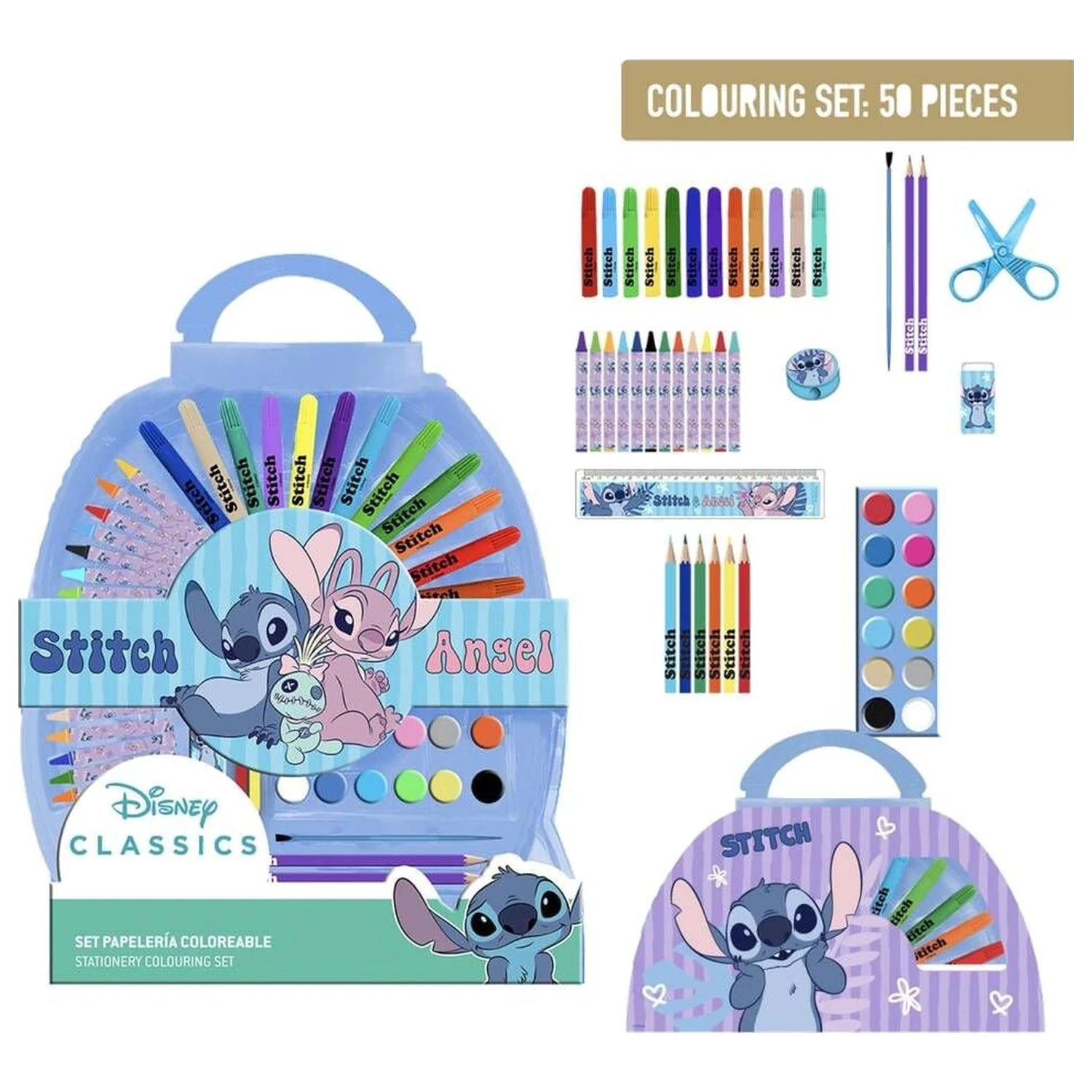 Disney Stitch Schreibwaren-Set 50 Stk. Produktfoto