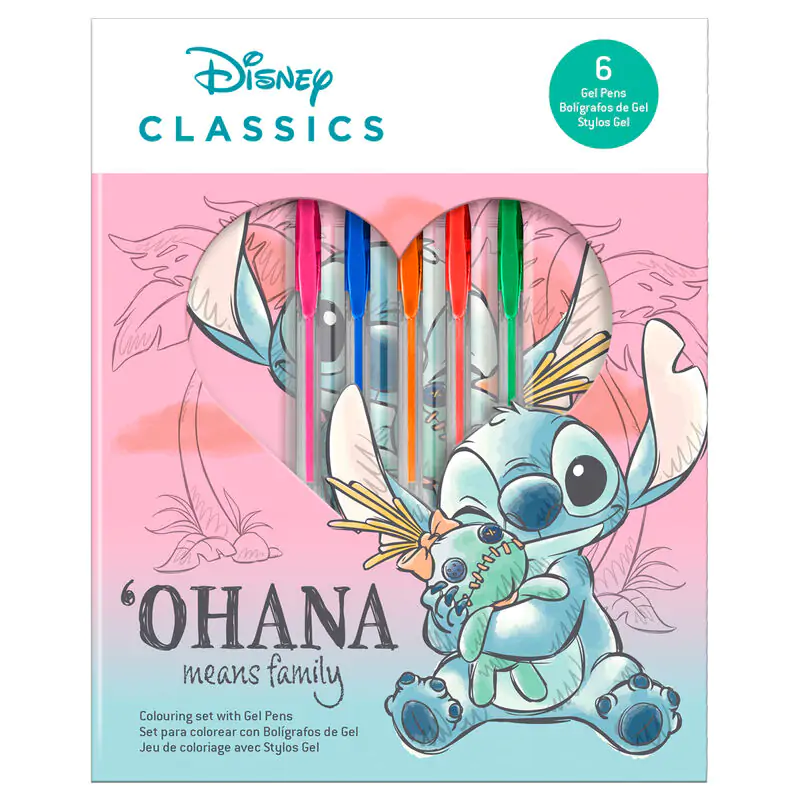 Disney Stitch Notizbuch und 6 Gelstiften termékfotó