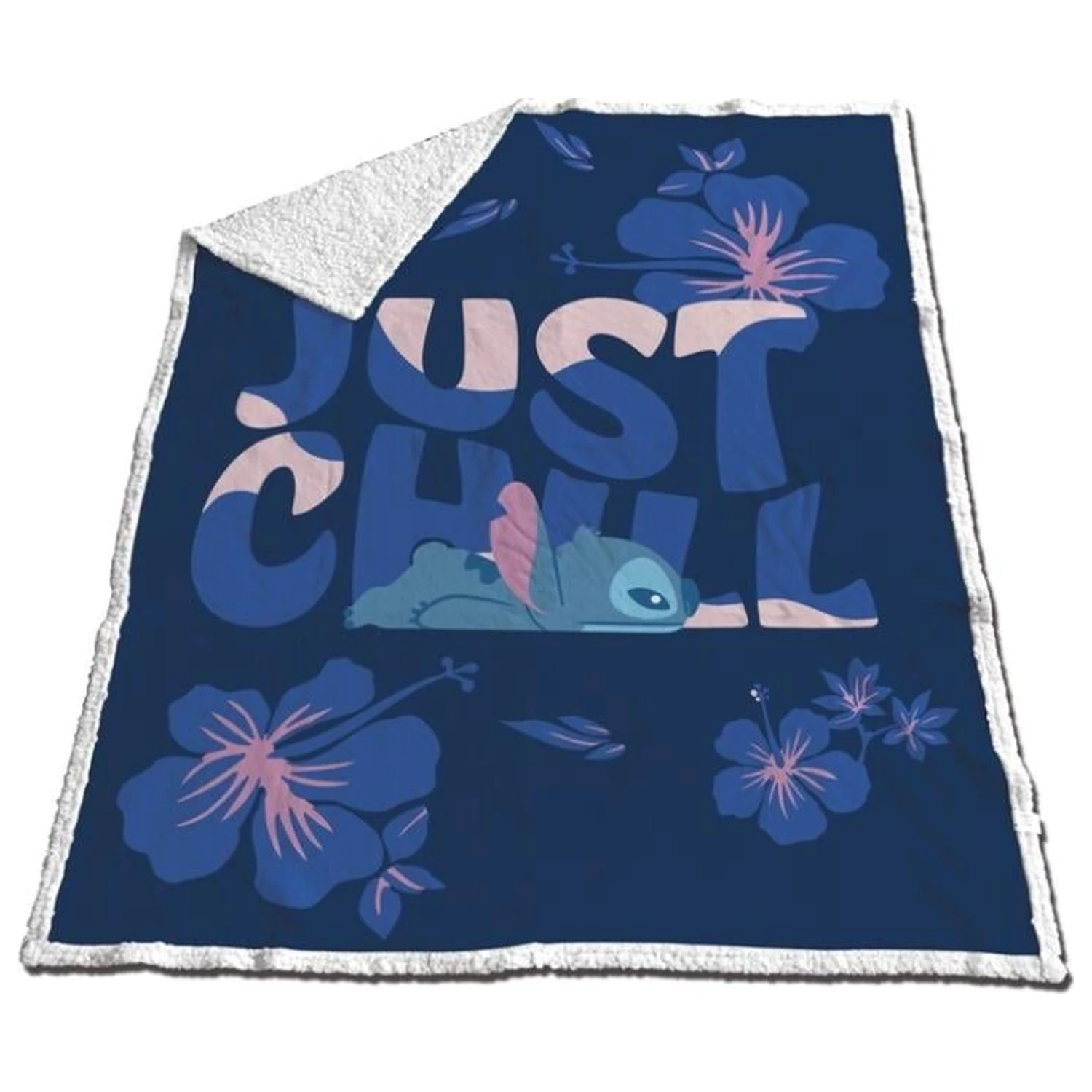 Disney Stitch "Just Chill" Sherpa Decke 130x170cm Produktfoto