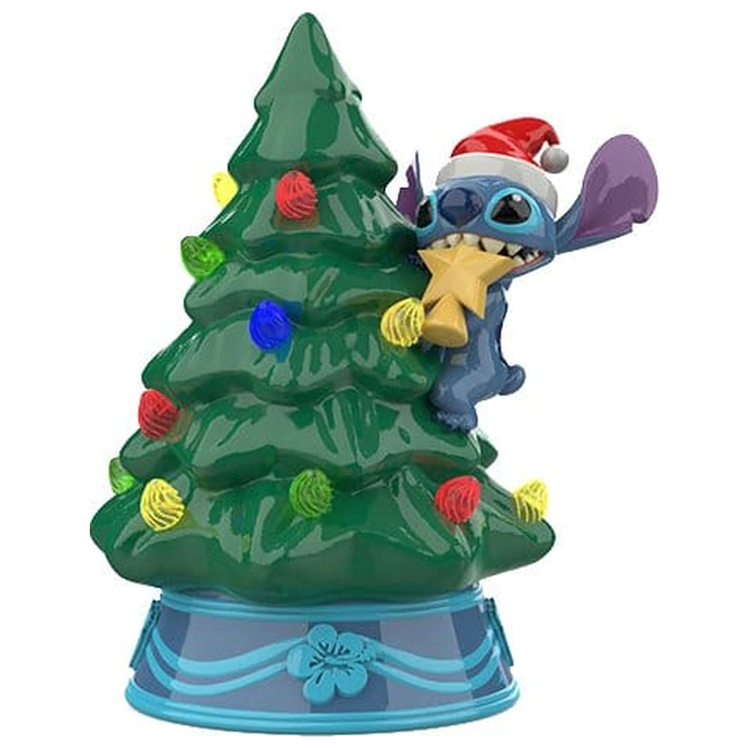 Disney Keramik Weihnachtsbaum mit Lichtern Stitch 15 cm Produktfoto