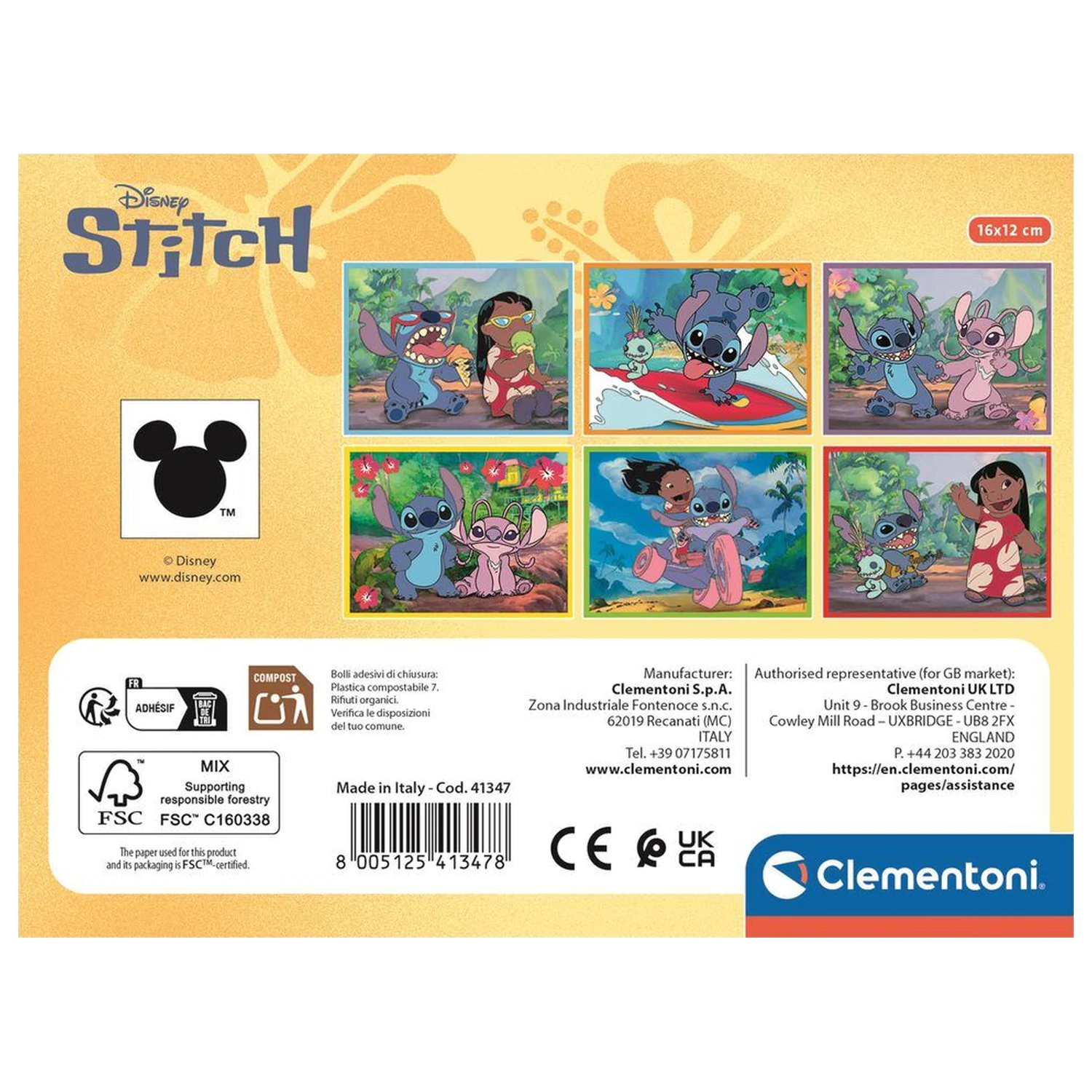 Disney Stitch Würfel Puzzle 12 Teile Produktfoto