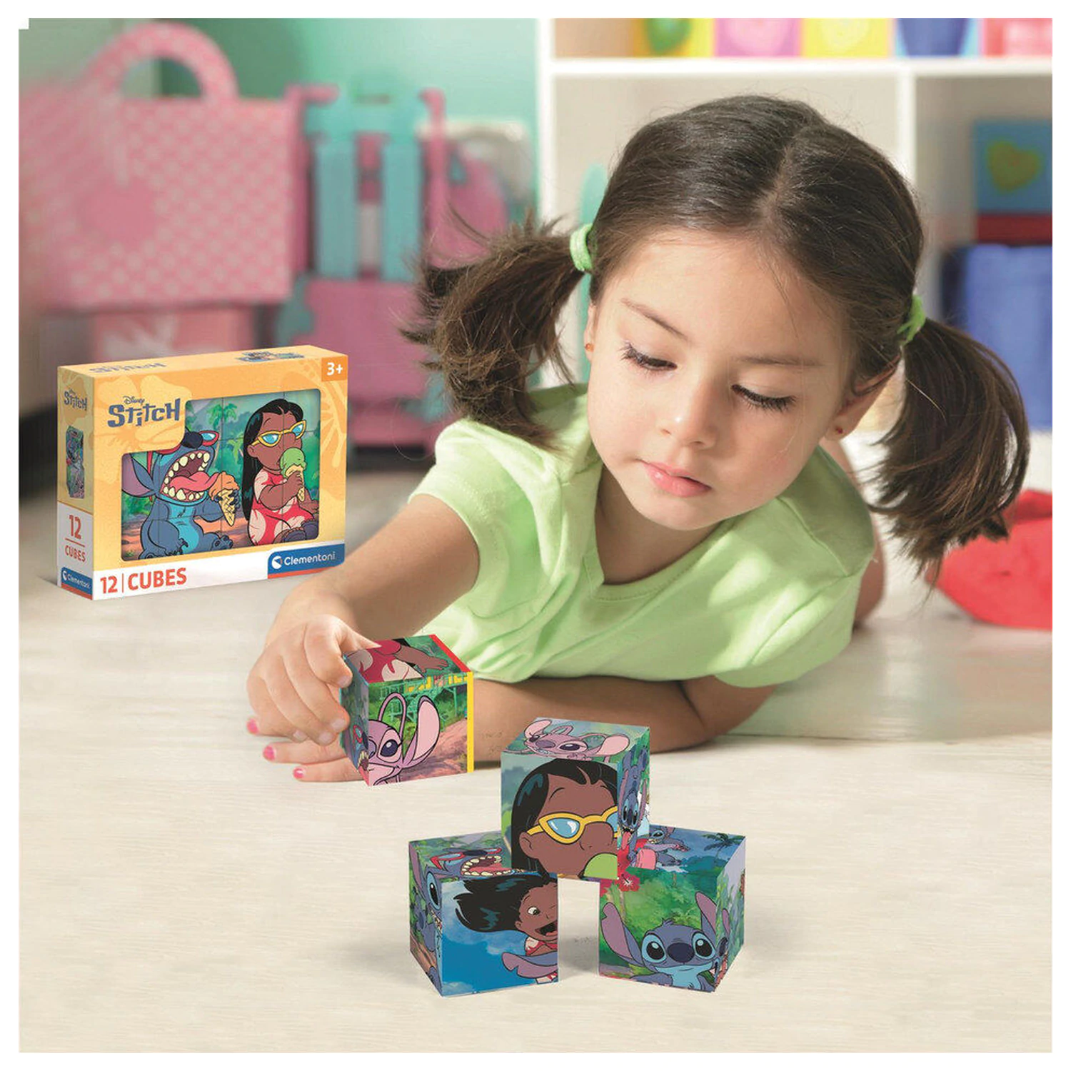 Disney Stitch Würfel Puzzle 12 Teile Produktfoto
