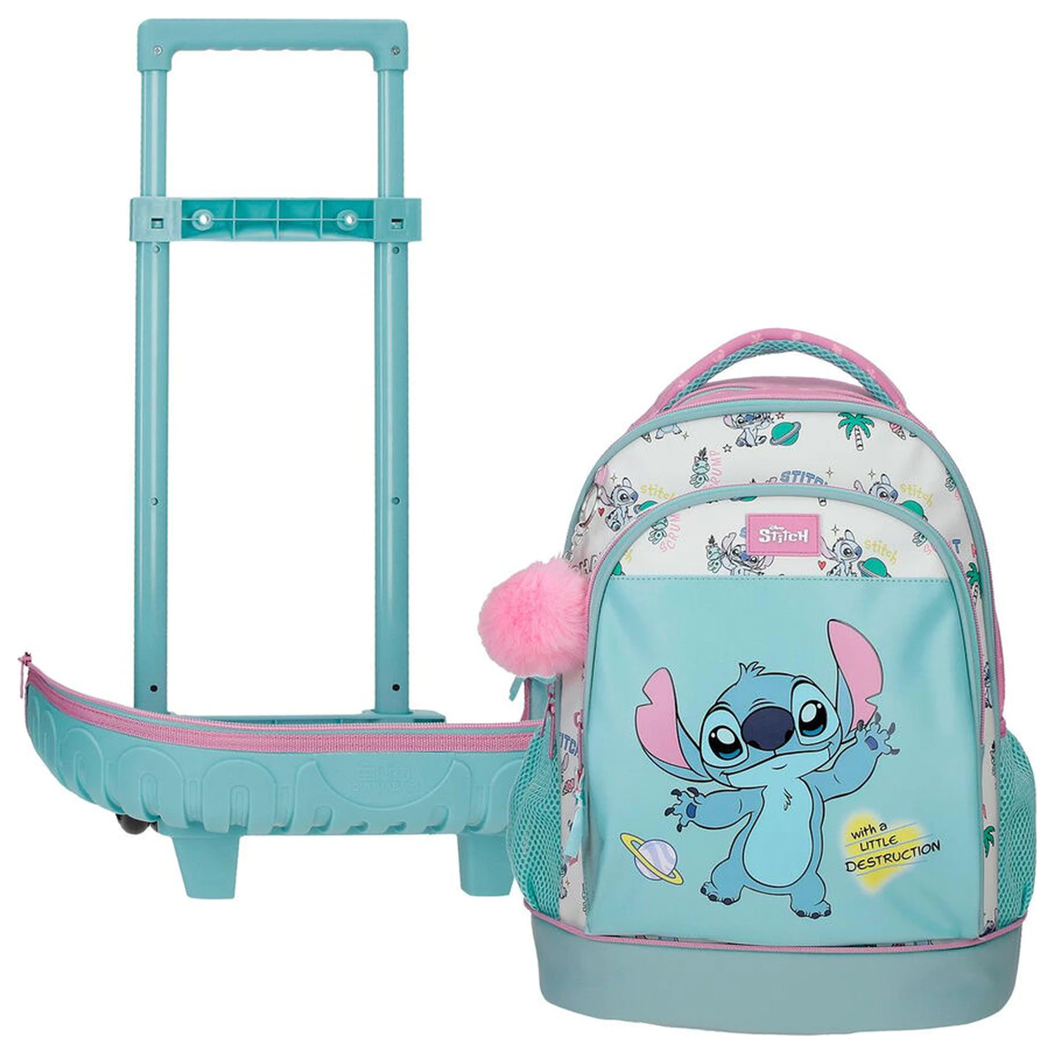 Disney Stitch Little Destruction ausziehbarer kompakter Trolley 43cm Produktfoto