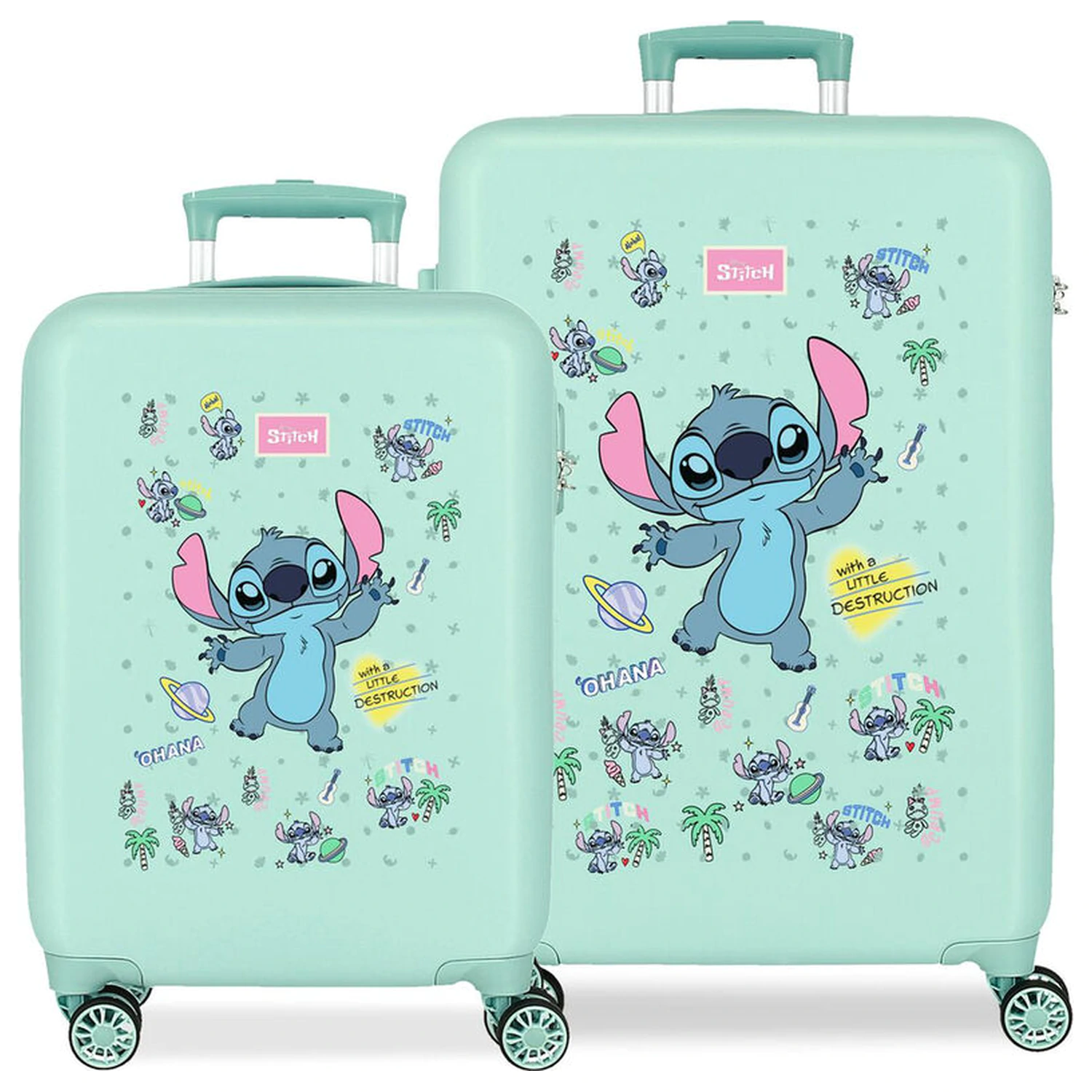Disney Stitch Little Destrution ABS 2-teiliges Trolley-Koffer-Set 55/65cm Produktfoto