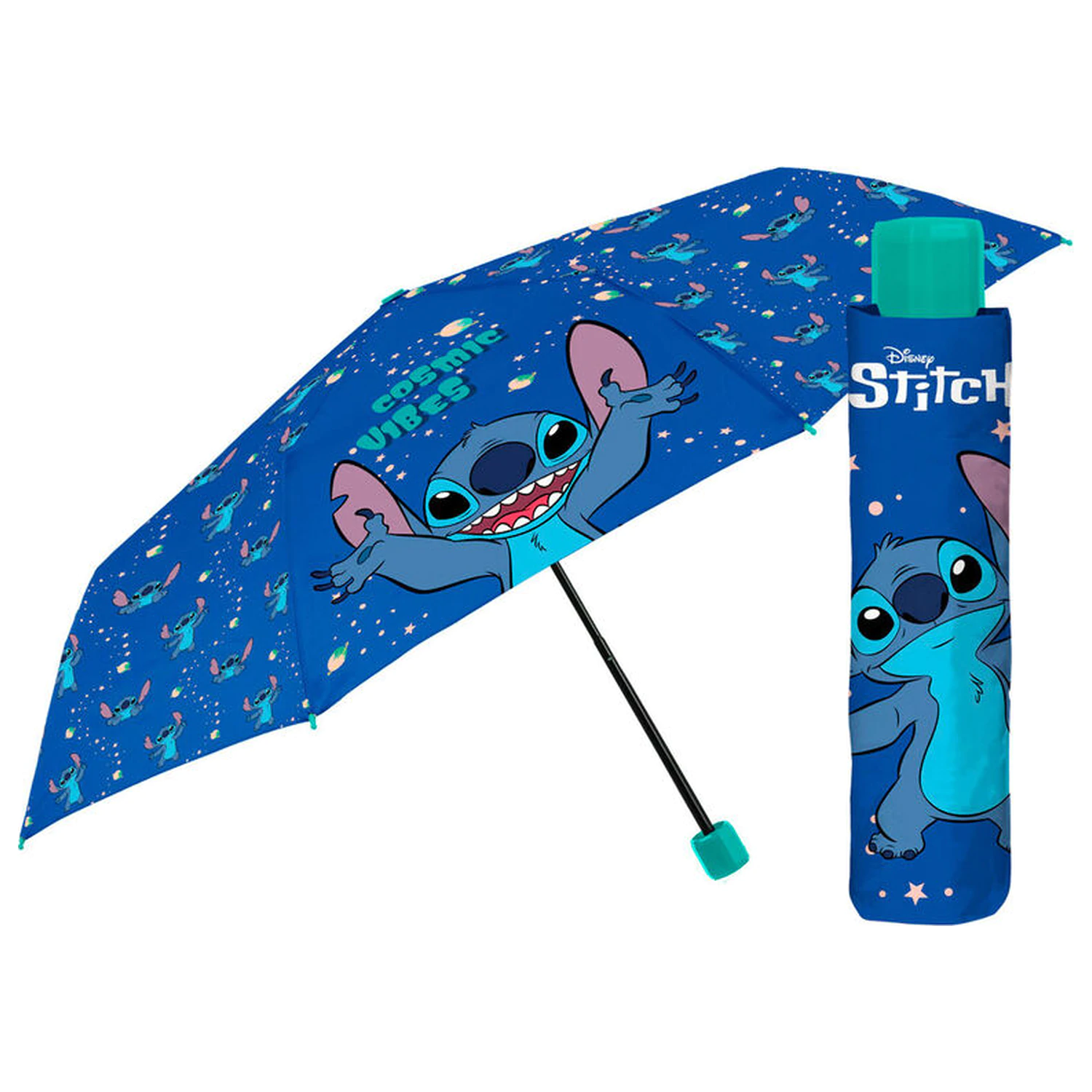 Disney Stitch manuell faltender Regenschirm 50 cm Produktfoto