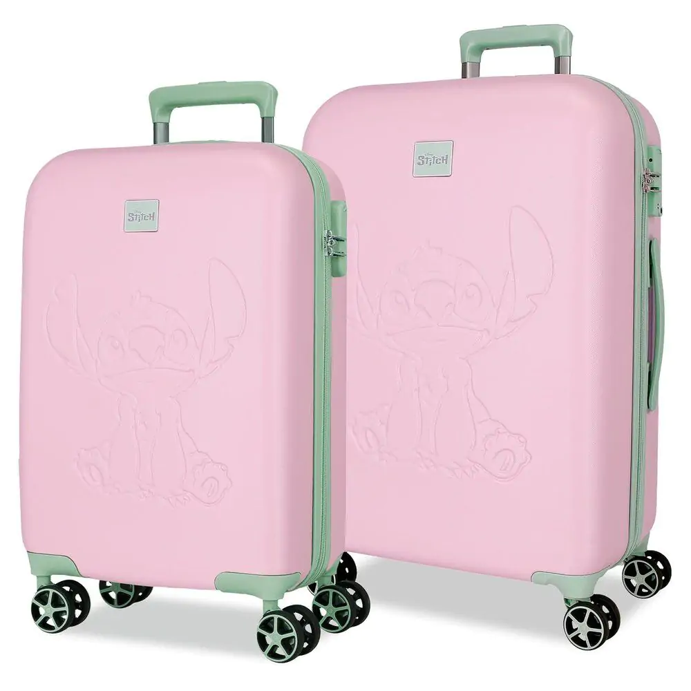 Disney Stitch Mauve ABS 2-er Pack Trolley Koffers Produktfoto