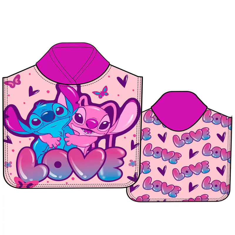 Disney Stitch Microfaser Poncho Handtuch Produktfoto