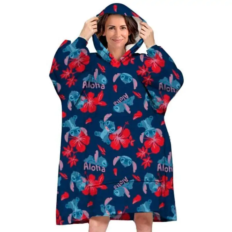 Disney Stitch Oversize Sweatshirt-Mantel für Erwachsene Koralle Produktfoto