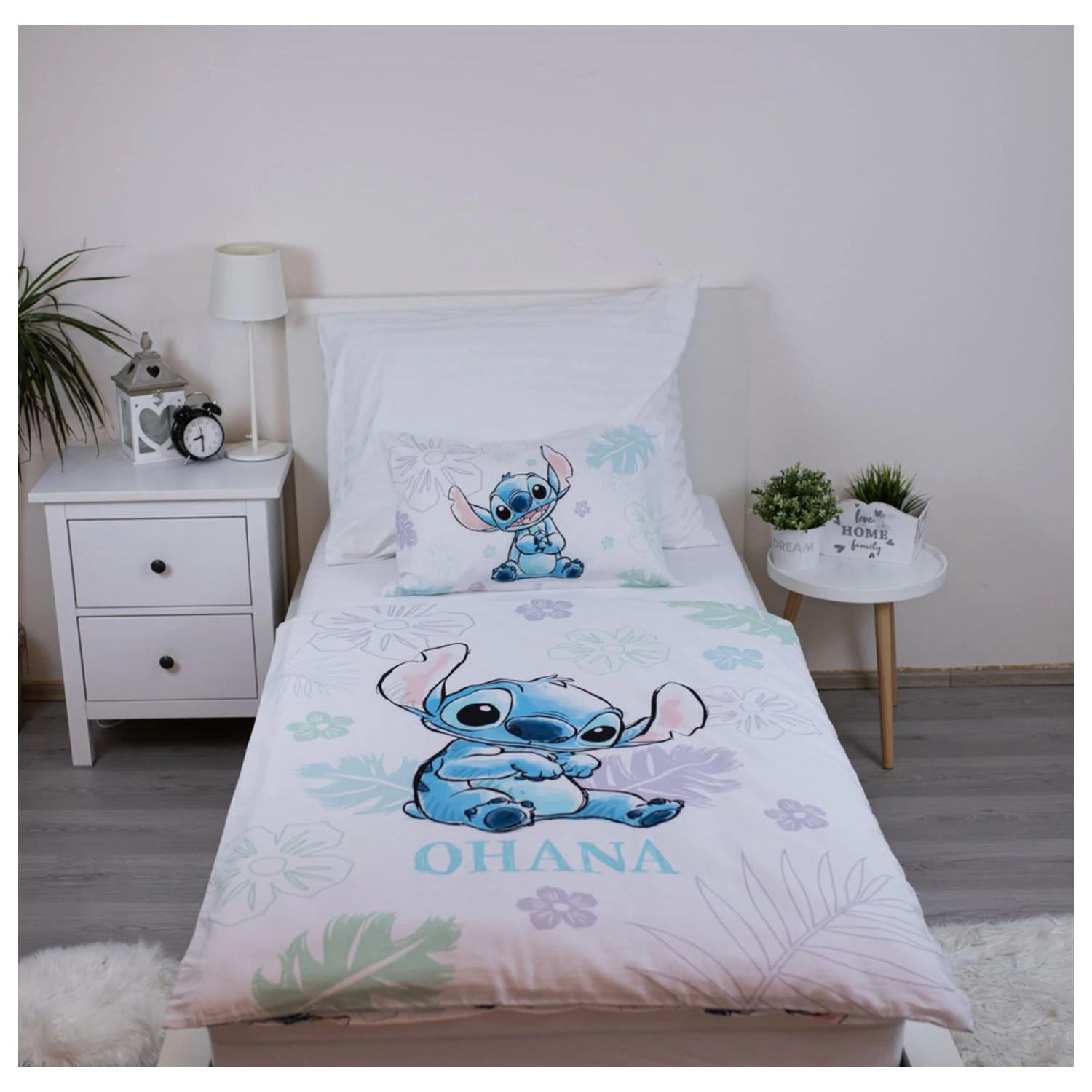 Disney Stitch Ohana Weißer Kinder Bettbezug Produktfoto
