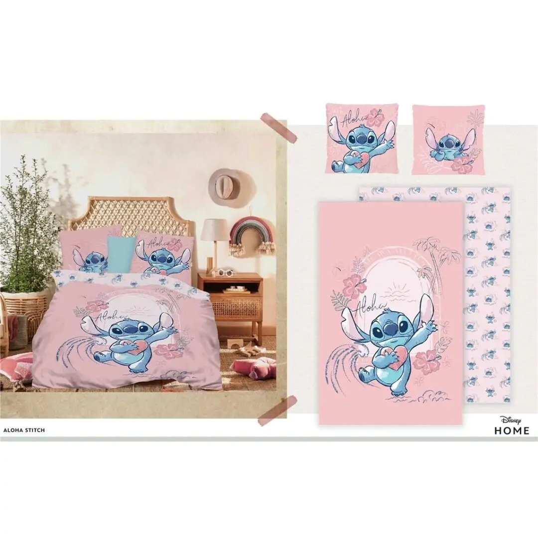 DISNEY Stitch Pink Love Bettdecke 240x220cm Produktfoto