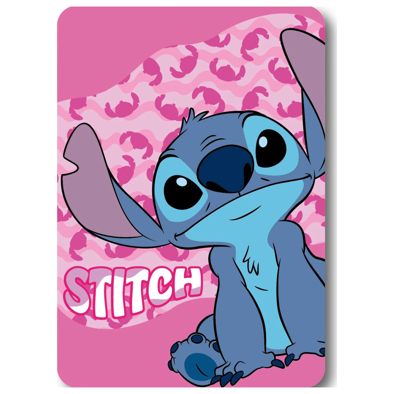 Disney Stitch Pink Wave Fleece-Decke Produktfoto